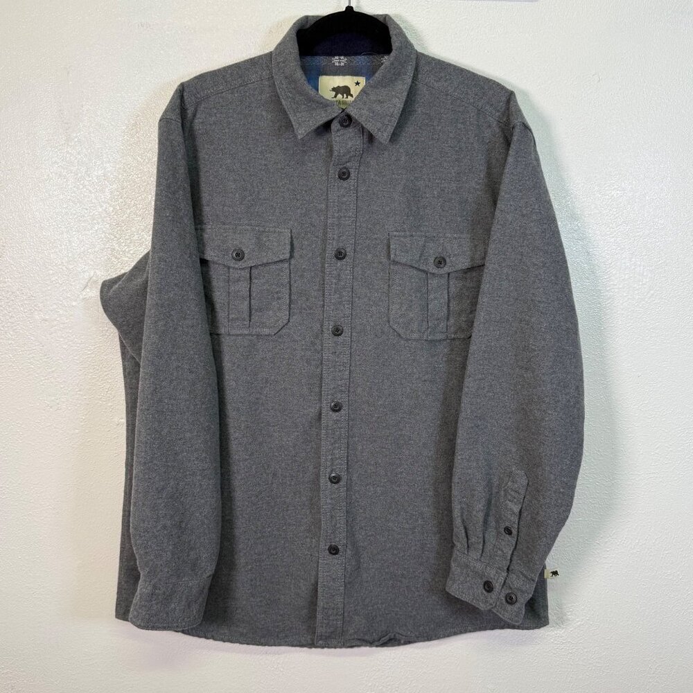 Dakota Grizzly Flannel Shirt Mens XL Gray Button Up Soft Outdoors Long Sleeve
